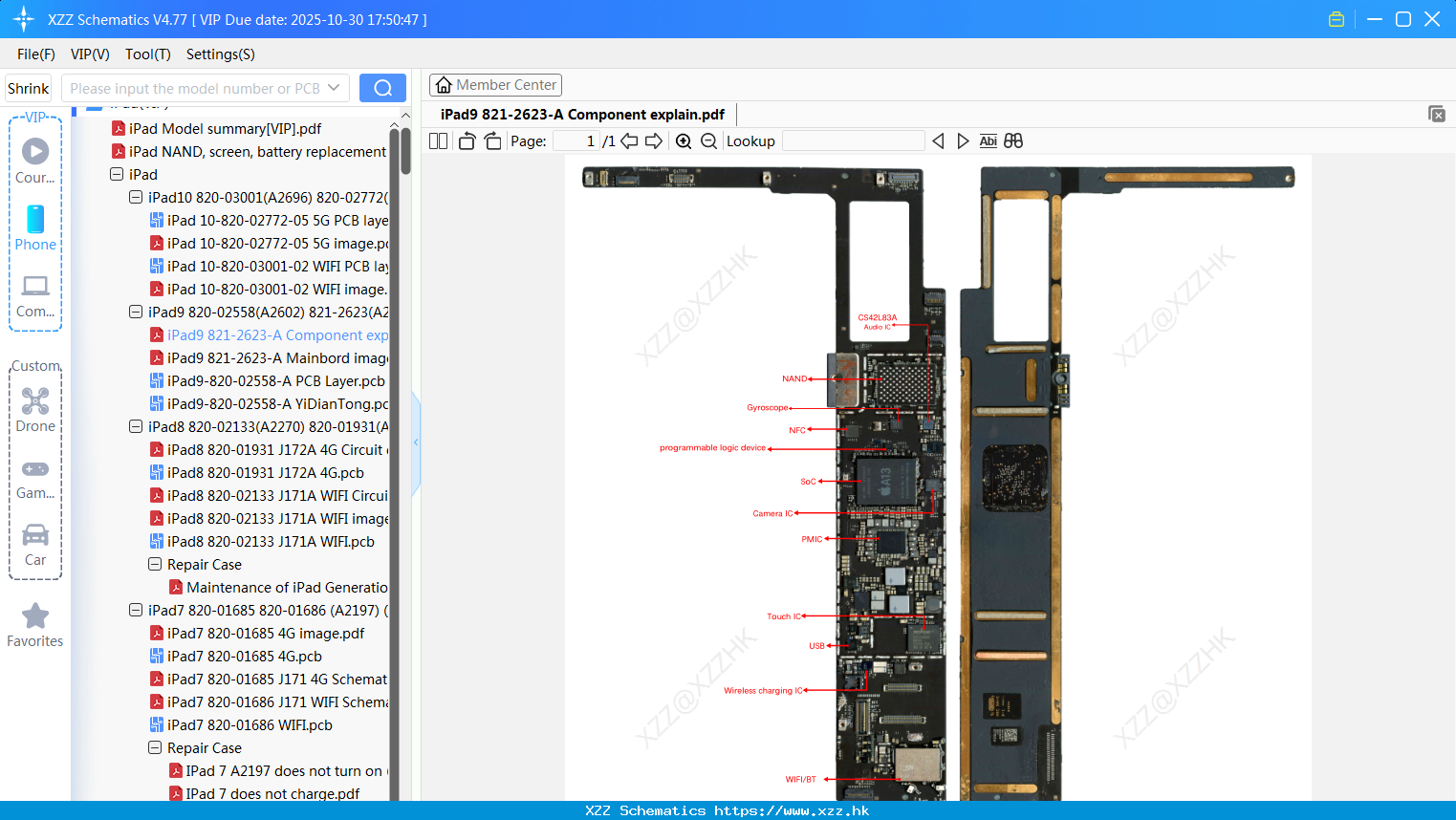 IPad9 821-2623-A Component Explain
